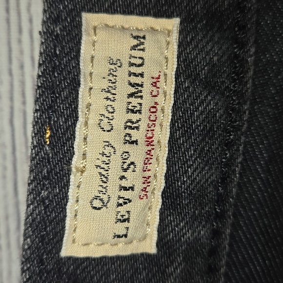 Levi's Men's Cut-Off Vintage Shorts Black Size 32 x 7 *Waist Measures 30"* - Picture 9 of 11